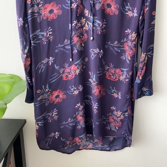 Revolve x Splendid Cindelle Floral Print Lace Up Dress in Academy Navy - Picture 6 of 14